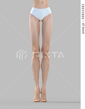 美しい女性の脚　perming3DCG イラスト素材 68832982