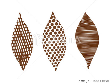 北欧風　落ち葉模様 68833656