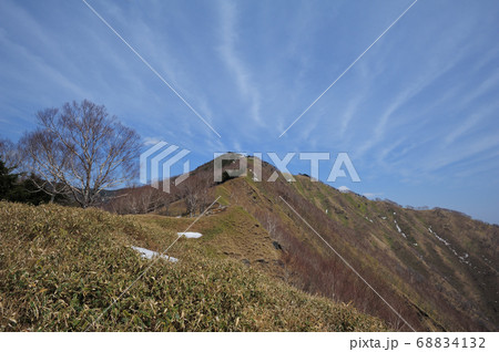 足尾　太平山南西尾根1765m地点から太平山山頂方面を見る 68834132