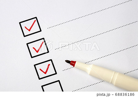チェック リスト ペン 68836186