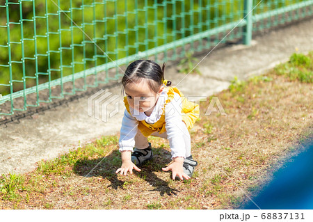公園で遊ぶ可愛い女の子 公園で遊ぶ可愛い女の子 68837131