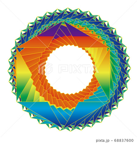 お目出度い雰囲気の折り紙のようなフレーム 枠 背景素材のイラスト素材