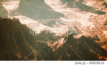 An aerial drone shot of the red rocks canyon An aerial drone shot of the red rocks canyon 68838016