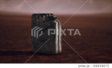 old rusty fuel canister in the desert 68838072