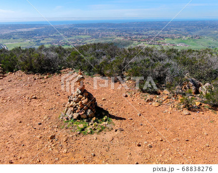Balancing and concentration pile of rocks, pile of rocks made on the top of the mountain 68838276