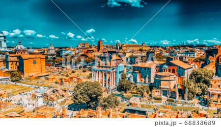 View of the Roman Forum from the Hill of Palatine View of the Roman Forum from the Hill of Palatine 68838689