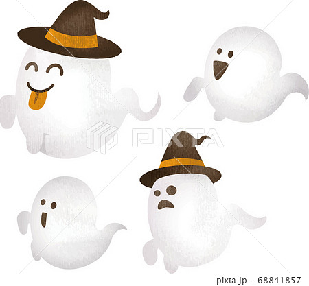 かわいいおばけ達のイメージイラストセット(ベクターデータ) かわいいおばけ達のイメージイラストセット(ベクターデータ) 68841857