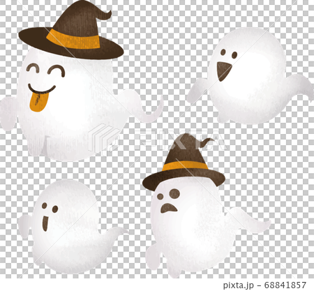 かわいいおばけ達のイメージイラストセット(ベクターデータ) かわいいおばけ達のイメージイラストセット(ベクターデータ) 68841857