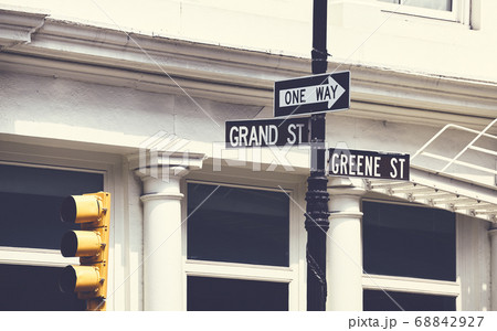 Grand and Greene Street signs in New York City, 68842927