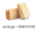 Brown paper bag isolated on white and clipping 68843506