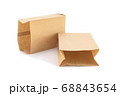 Brown paper bag isolated on white and clipping 68843654