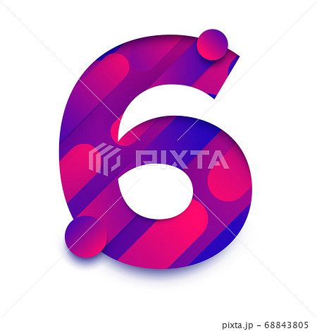 Number Bg Gradients 6のイラスト素材