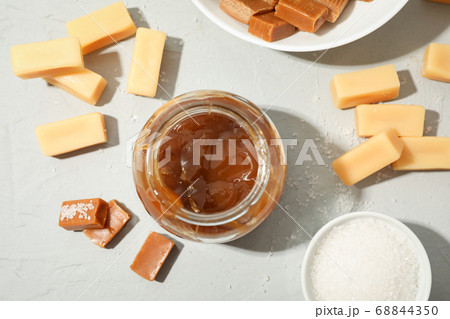 Caramel  on table 68844350
