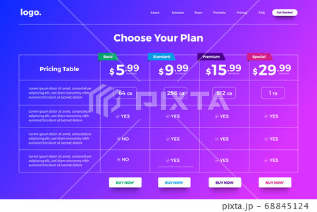 UI User Interface Price List 13のイラスト素材 [68845124] - PIXTA