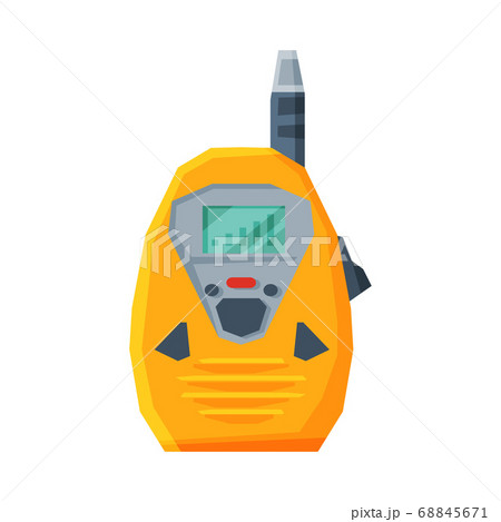 Walky Talky Portable Handheld Radio Childish Device Flat Vector Illustration Walky Talky Portable Handheld Radio Childish Device Flat Vector Illustration 68845671