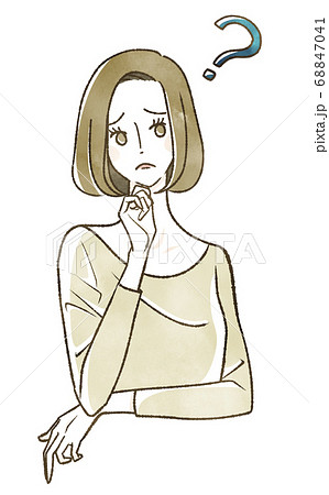 疑問を持つ女性 68847041