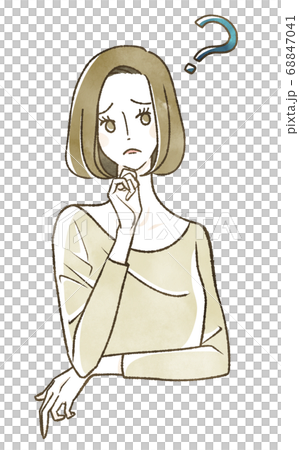 A woman with doubt 68847041