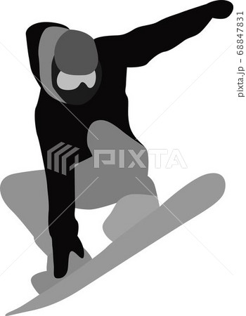 スノーボードのイラスト素材 6471
