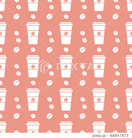 Vector coffee seamless pattern Take away paper cup Vector coffee seamless pattern Take away paper cup 68847873