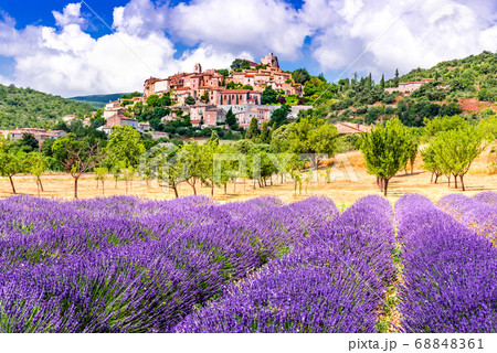 Banon, France hilltop village in Provence 68848361