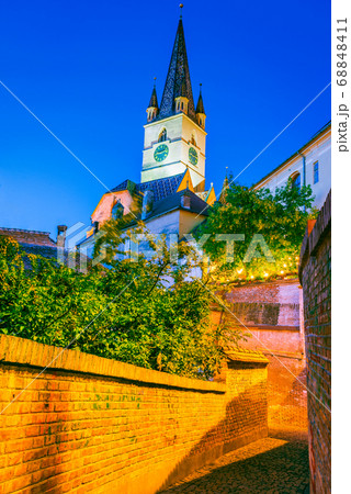 Sibiu, Transylvania, Romania - Stairs Passage 68848411