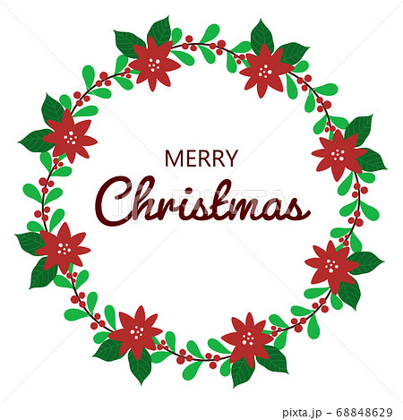 クリスマスリース、フレームのイラスト素材 [68848629] - PIXTA