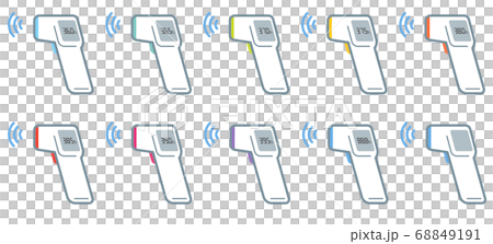 数値入り非接触型体温計セット（摂氏） 68849191