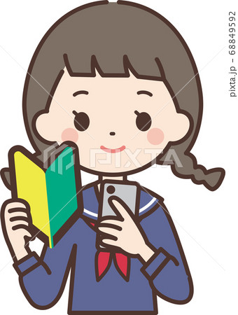 スマホ初心者の女子学生 スマホ初心者の女子学生 68849592