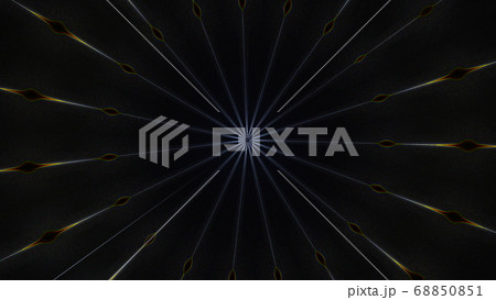 Dark abstract computer generated backdrop. 3d rendering of a tunnel of neon rays with highlights 68850851