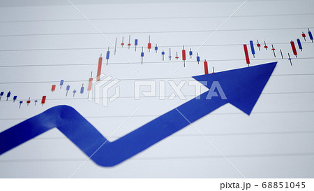 株式のチャート　資産運用　投資信託 68851045