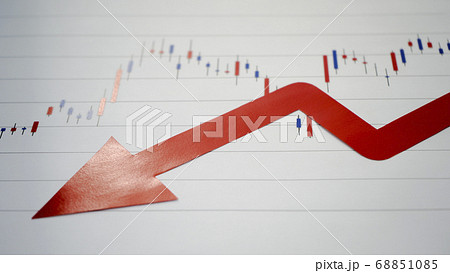 株式のチャート　資産運用　投資信託 68851085