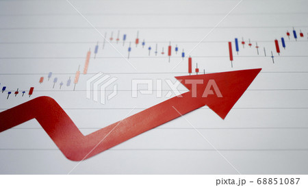 株式のチャート　資産運用　投資信託 68851087