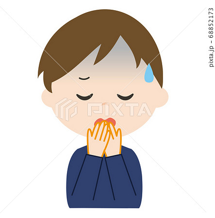 男性 体調不良 吐き気のイラスト素材 68852173 Pixta
