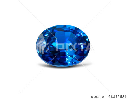 Natural Blue Sapphire gemstone isolated on white 68852681