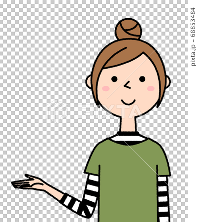 Young female mom explaining - Stock Illustration [68853484] - PIXTA