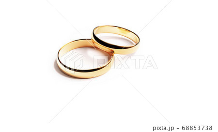 Wedding Golden Rings isolated on white background 68853738