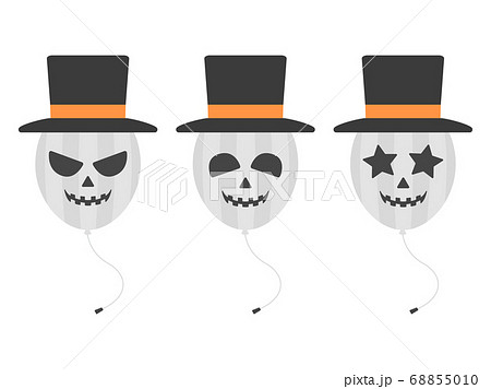 ハロウィーンのスカルの風船のイラスト ハロウィーンのスカルの風船のイラスト 68855010
