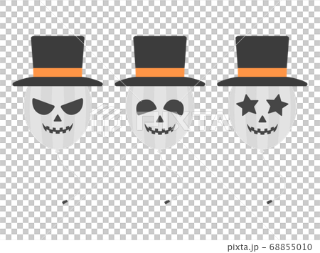 ハロウィーンのスカルの風船のイラスト ハロウィーンのスカルの風船のイラスト 68855010