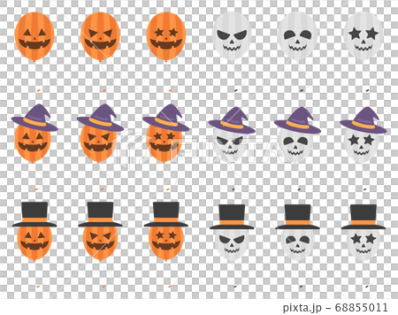 Halloween balloons illustration set Halloween balloons illustration set 68855011