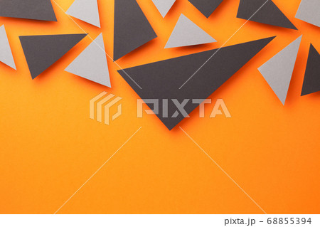 Black And Gray Triangular Shapes On Orange Black And Gray Triangular Shapes On Orange 68855394