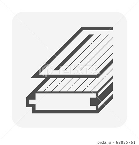 Wood floor or floor finishing material vector icon 68855761