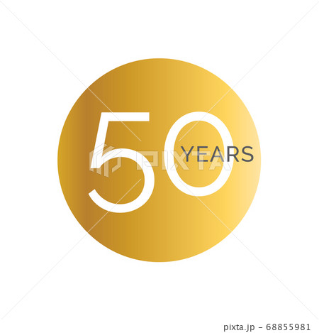 50th Anniversary gold banner template, fiftieth jubilee labels, business birthday logo, vector illustration 68855981