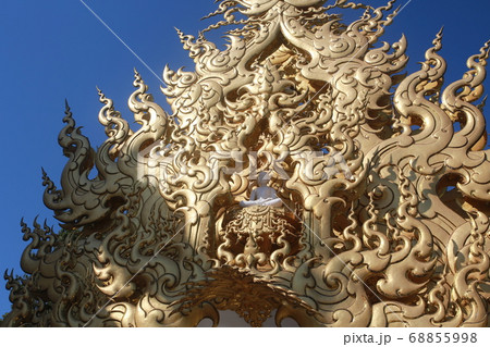 wat rong khun or so called white temple in chiang mai. one of landmark in thailand wat rong khun or so called white temple in chiang mai. one of landmark in thailand 68855998