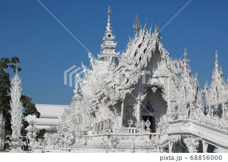 wat rong khun or so called white temple in chiang mai. one of landmark in thailand wat rong khun or so called white temple in chiang mai. one of landmark in thailand 68856000