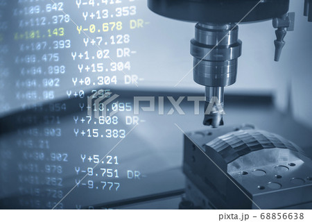Abstract scene of CNC milling machine . 68856638