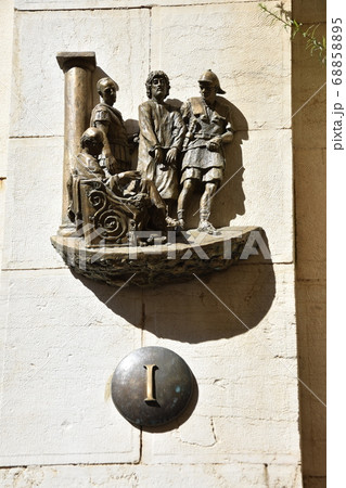 The Via Dolorosa - processional route in the Old City of Jerusalem. The Via Dolorosa - processional route in the Old City of Jerusalem. 68858895