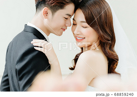 Happy Bride and Groom  68859240