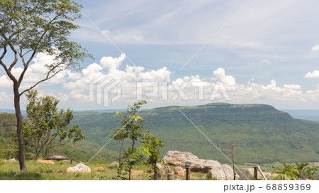Cliff on top of the hill with sky and clouds in Cliff on top of the hill with sky and clouds in 68859369