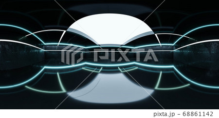 black 3d illustration spherical full 360 vr degrees hdr style panorama, futuristic technology architecture 3D rendering black 3d illustration spherical full 360 vr degrees hdr style panorama, futuristic technology architecture 3D rendering 68861142