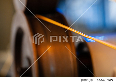 Close up of cable wire production in cable factory Close up of cable wire production in cable factory 68861489